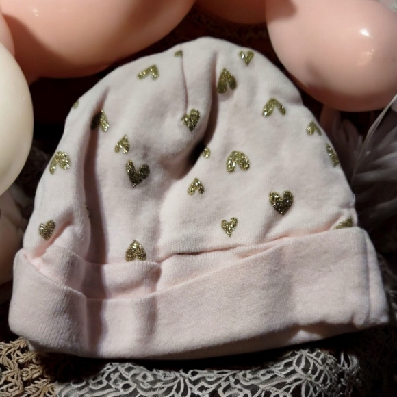 5 Gerber Infant Baby Pink Hats W/Pair Of Mittens - Picture 5 of 8